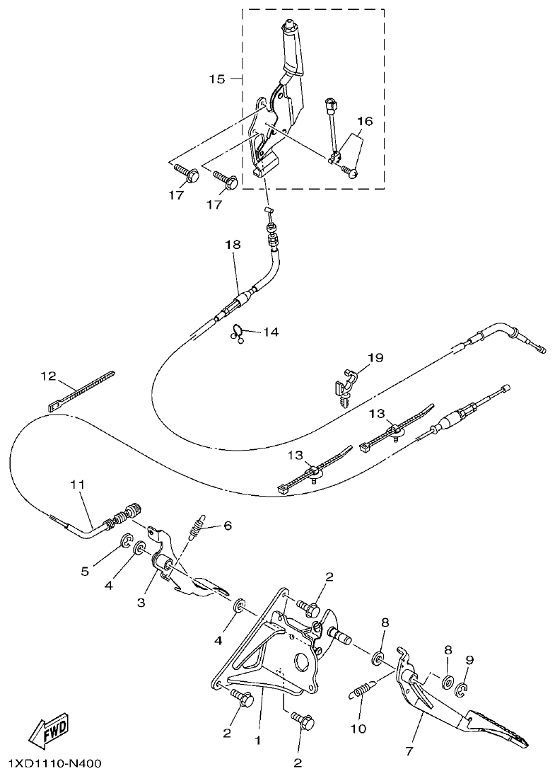 Yamaha VIKING1XP9_2014 PEDAL WIRE parts diagram